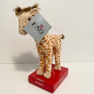FAO SCHWARZ Giraffe Plush Stuffed Animal Toys R Us 2012 Geoffrey 11” New Toy